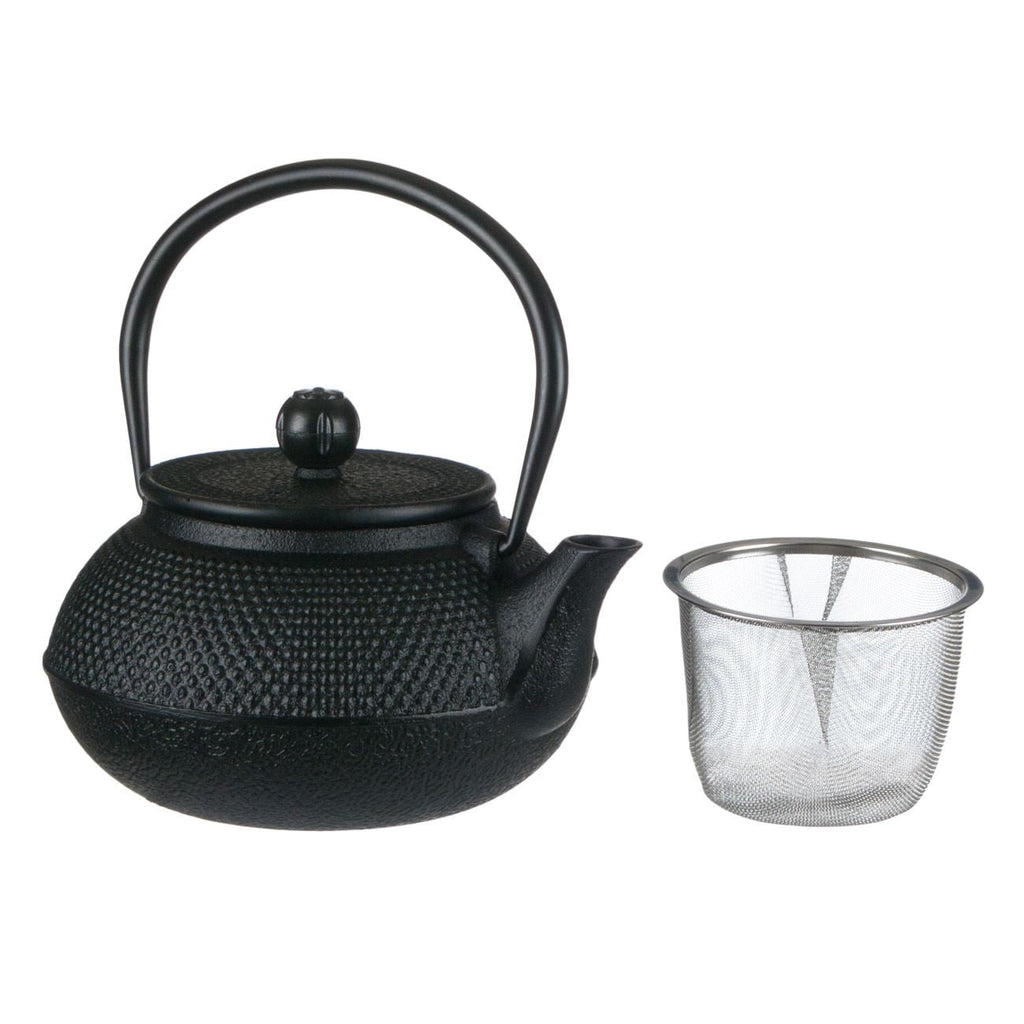 Ceainic din fonta cu infuzor si capac 600 ml negru