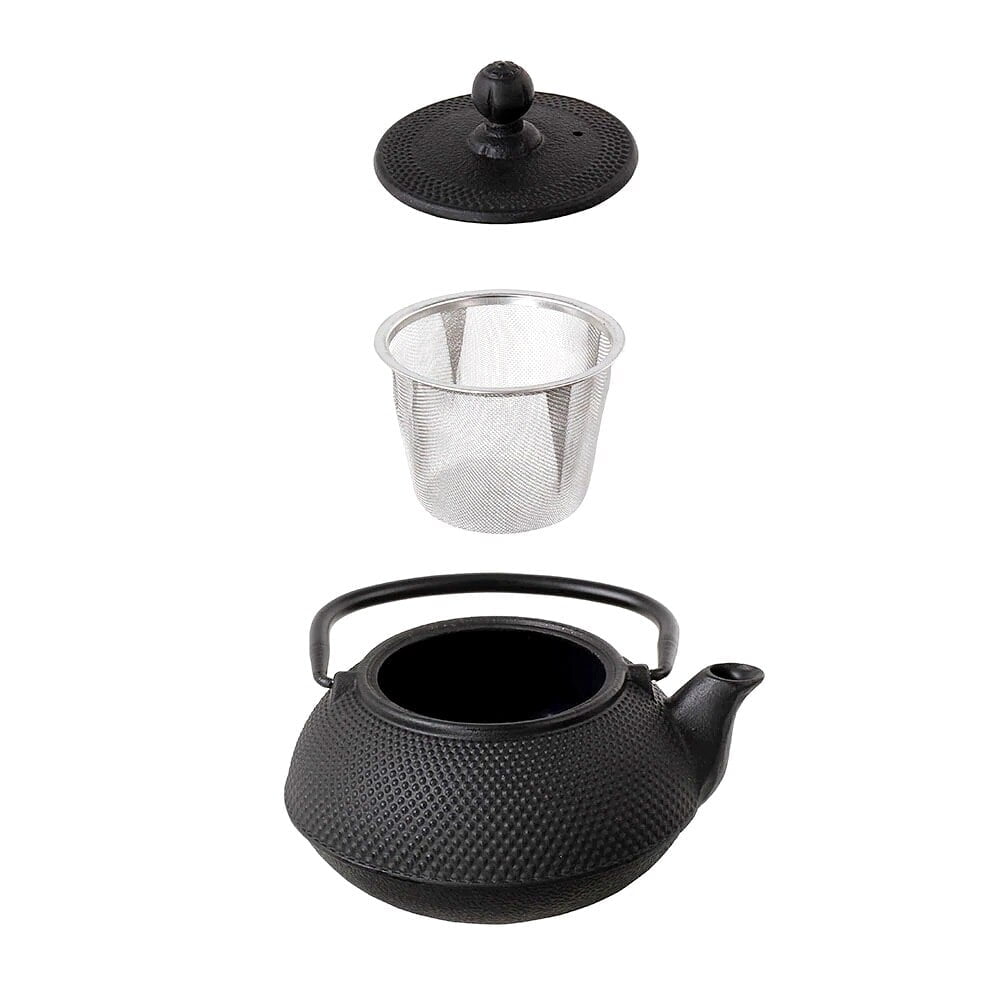 Ceainic din fonta cu infuzor si capac 600 ml negru