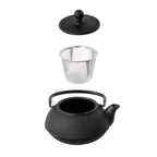 Ceainic din fonta cu infuzor si capac 600 ml negru