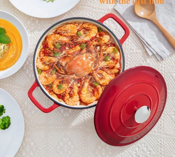 Cratita inalta de fonta emailata Red5 l