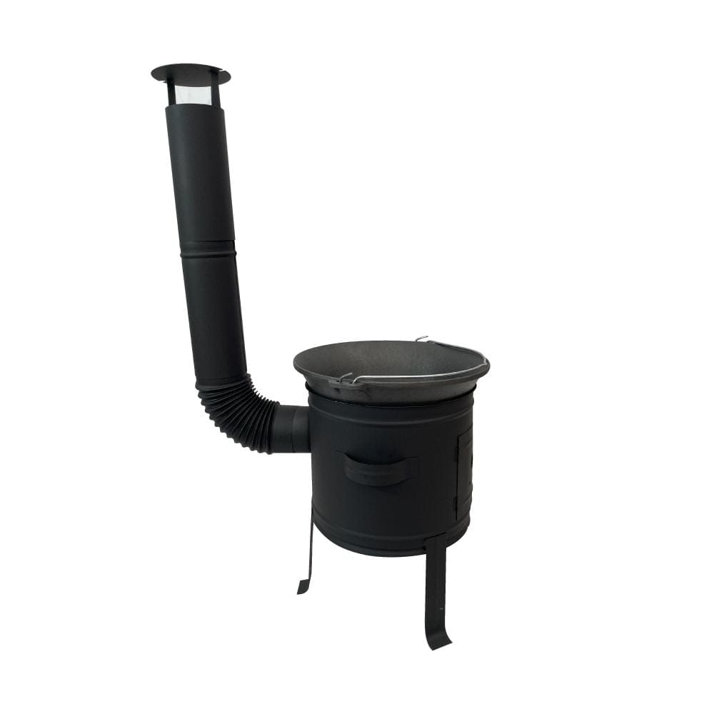 Soba, accesorii si ceaun fonta pura 22 litri