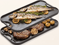 Set Duet: 2 x Plită / Tavă Grill Reversibilă din Fontă, 51x26 cm