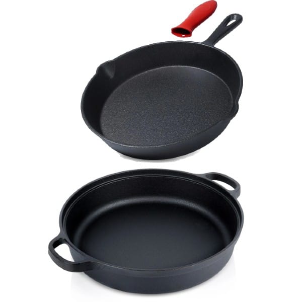 Set cratita 31 cm si tigaie  din fonta 30 cm