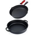 Set cratita 31 cm si tigaie  din fonta 30 cm