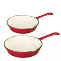 Set 2 tigăi fontă emailată roșii – 20 cm și 26 cm