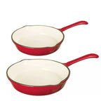 Set 2 tigăi fontă emailată roșii – 20 cm și 26 cm