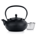 Ceainic din fonta cu infuzor si capac 1 litru negru